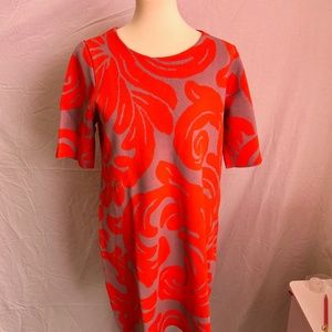 NWT Ann Taylor Fan Leaf Shift Sweater Dress